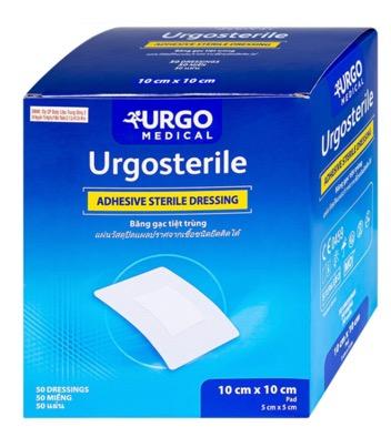 Băng gạc tiệt trùng Urgosterile 10cm x 10cm bảo vệ vết trầy xước, vết cắt, vết thương (50 miếng)
